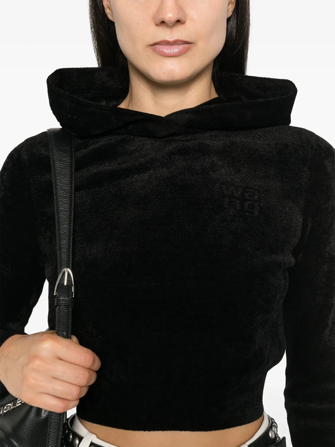 Alexander Wang Короткий Худи Черного Цвета — фото 4