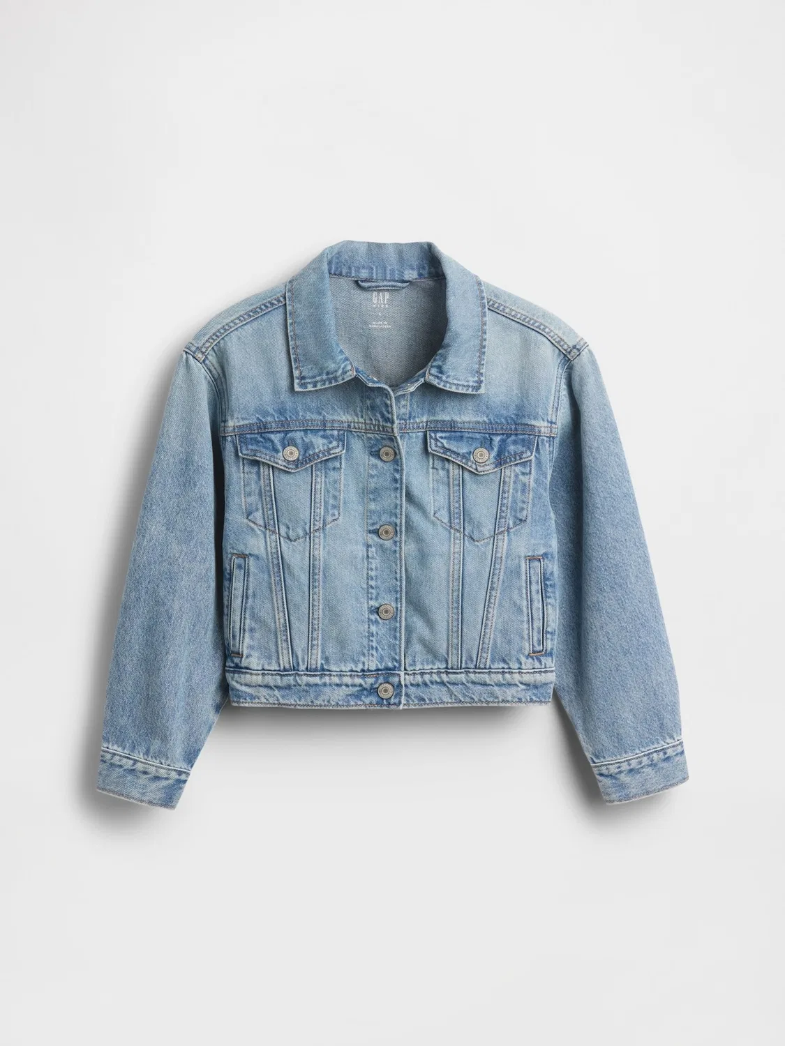 Джинсовая куртка Icon Denim Jacket Gap, синий — фото 4
