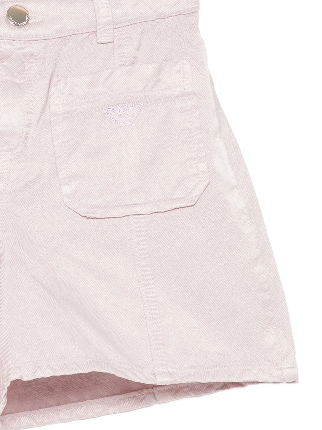 Шорты с вышитым логотипом и карманами Emporio Armani Kids, розовый — фото 3