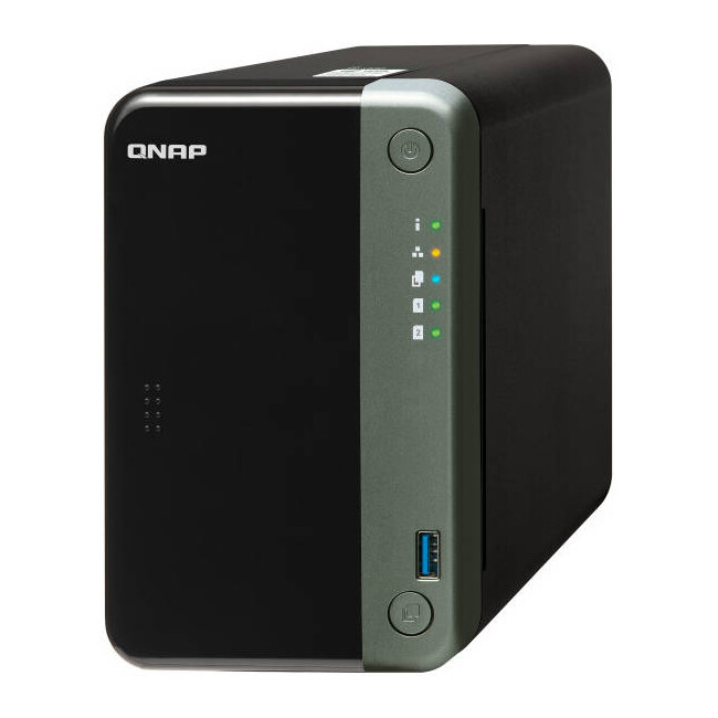 

Сетевое хранилище QNAP TS-253D, 2 отсека, 4 ГБ, без дисков, черный