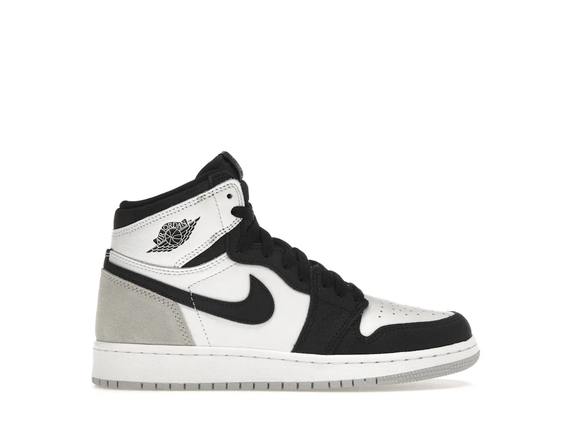 Детские кроссовки для мальчиков и девочек с принтом Jordan 1 Retro High OG Jordan, White/Black/Grey Fog/Bleached Coral