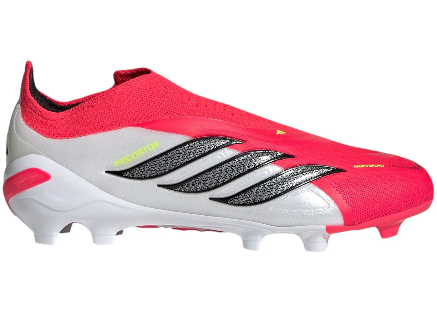 Детские бутсы для футбола без шнурков Adidas Predator Elite Laceless FG, Lucid Red/Core Black/Cloud White