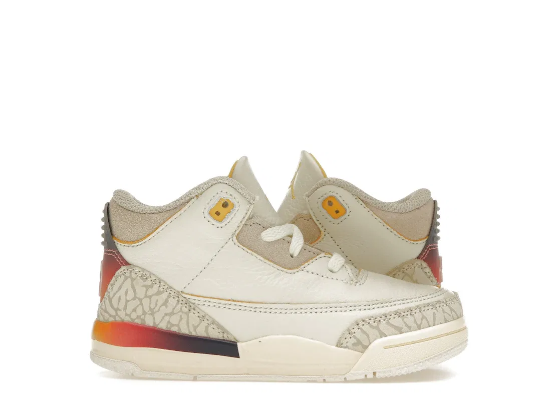 Детские кроссовки с принтом Jordan 3 Retro SP J Balvin Medellín Sunset, Multi-Color
