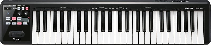 

Roland A49BK 49-клавишный MIDI-клавиатурный контроллер черного цвета (A-49-BK) A49BK 49-Key MIDI Keyboard Controller in Black (A-49-BK)
