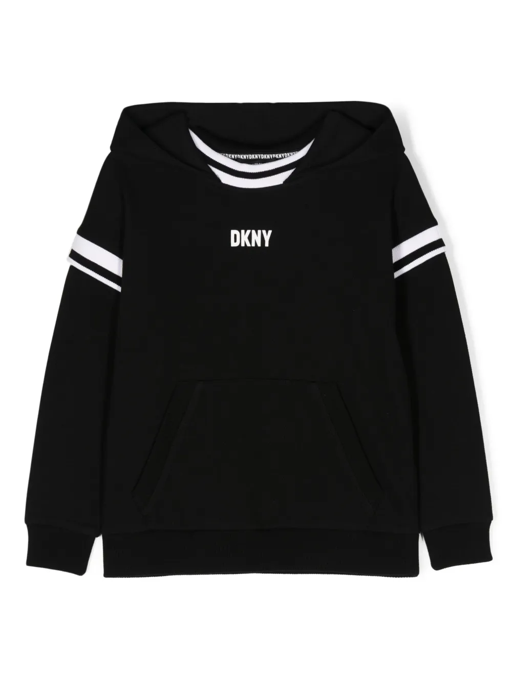 

Толстовка с капюшоном и логотипом Dkny Kids, черный