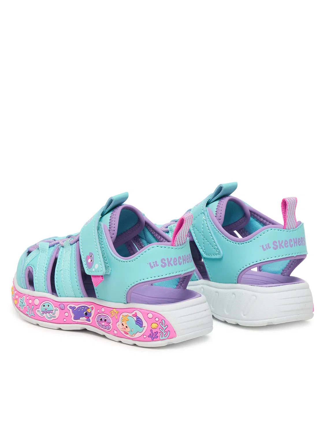 Сандалии для девочки Play Scene Splash Cute Crew Skechers, синий — фото 3
