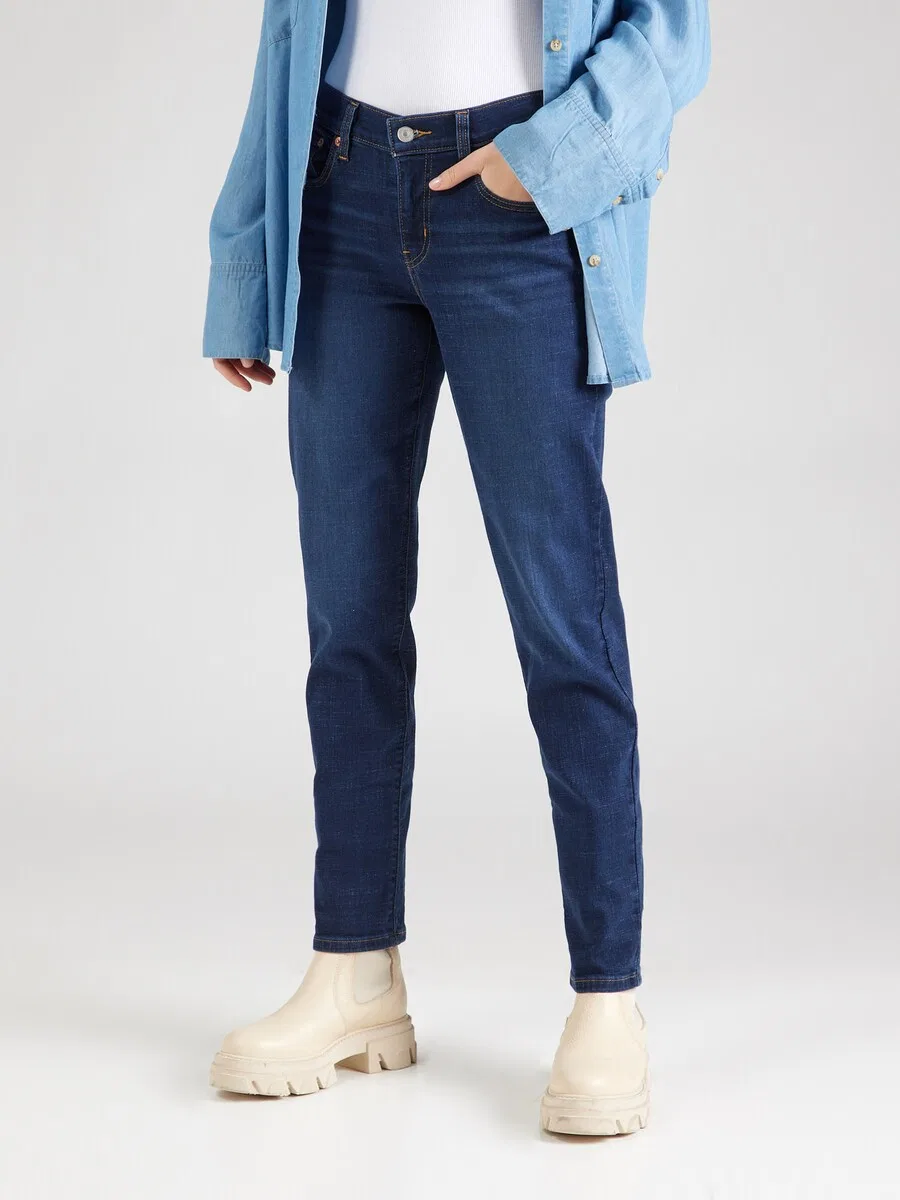 Джинсы LEVI'S Slim fit 'Mid Rise Boyfriend' синего цвета — фото 2