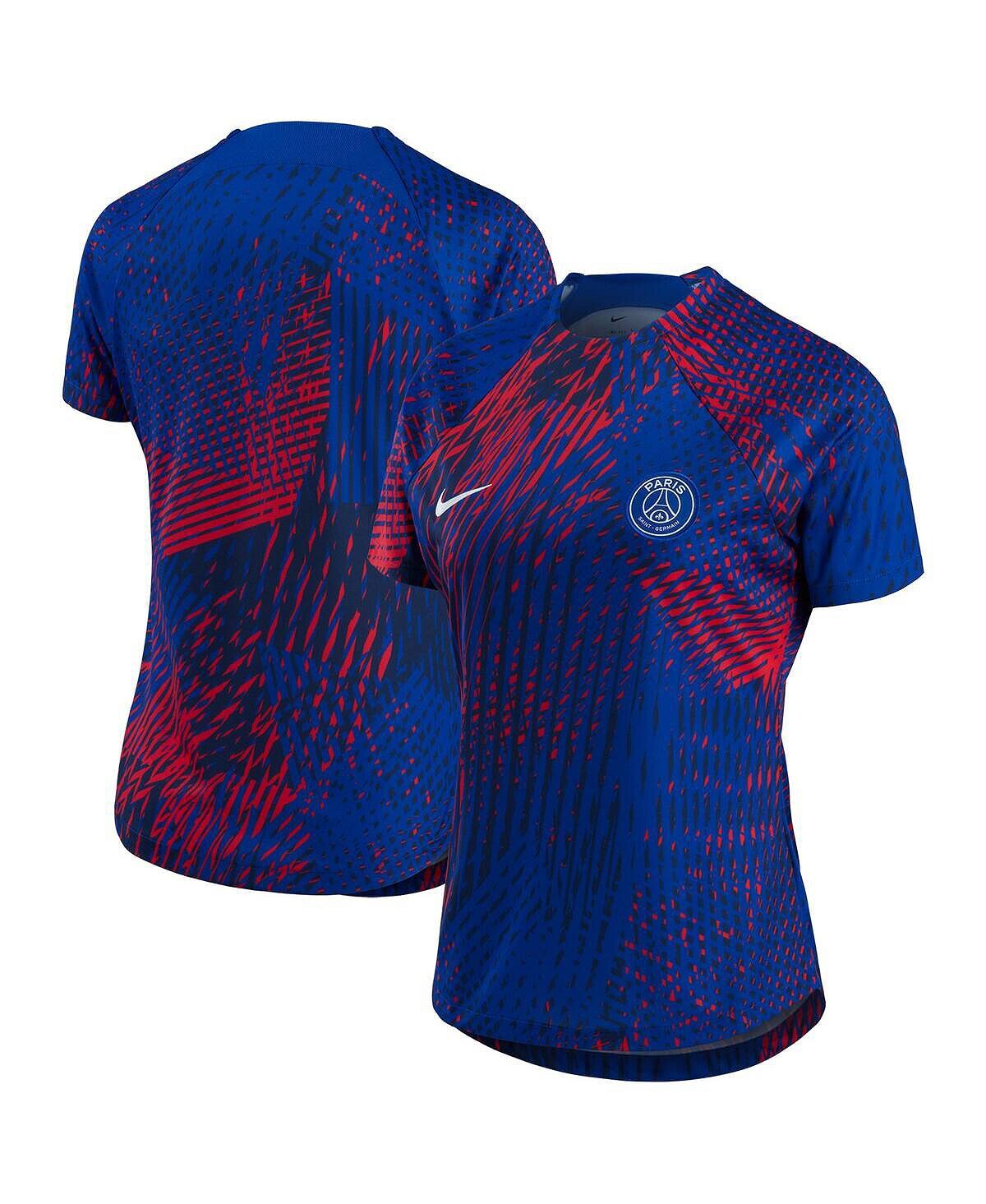 

Женская предматчевая футболка синего цвета paris saint-germain 2022 Nike, синий