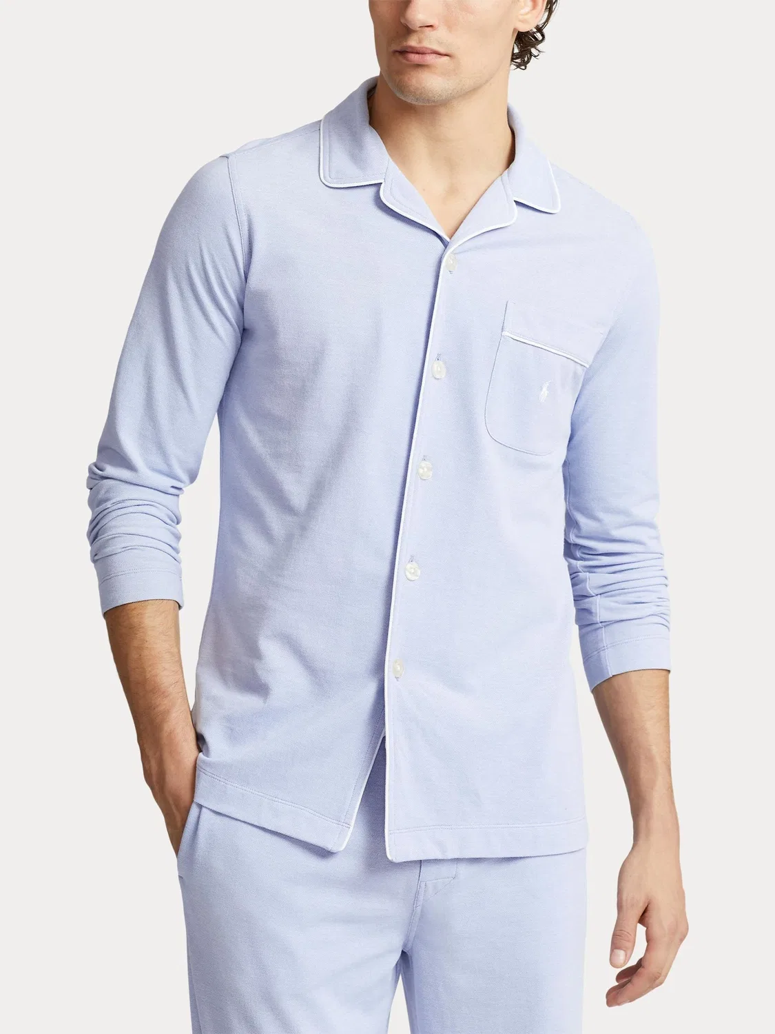 Пижамный набор, сетчатый Polo Ralph Lauren, синий