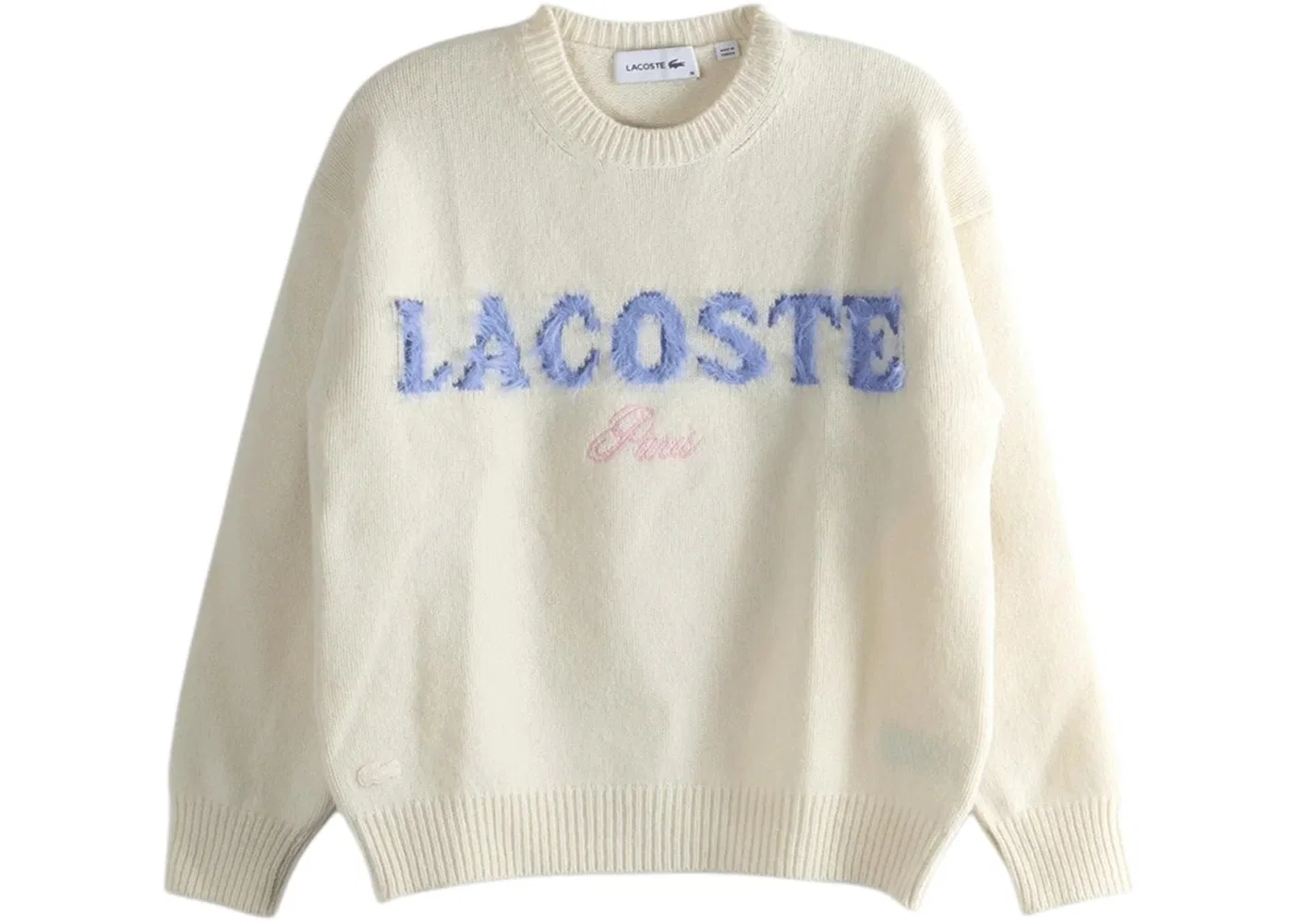 Свитер женский Lacoste Lapland, с интарсией, лазурный