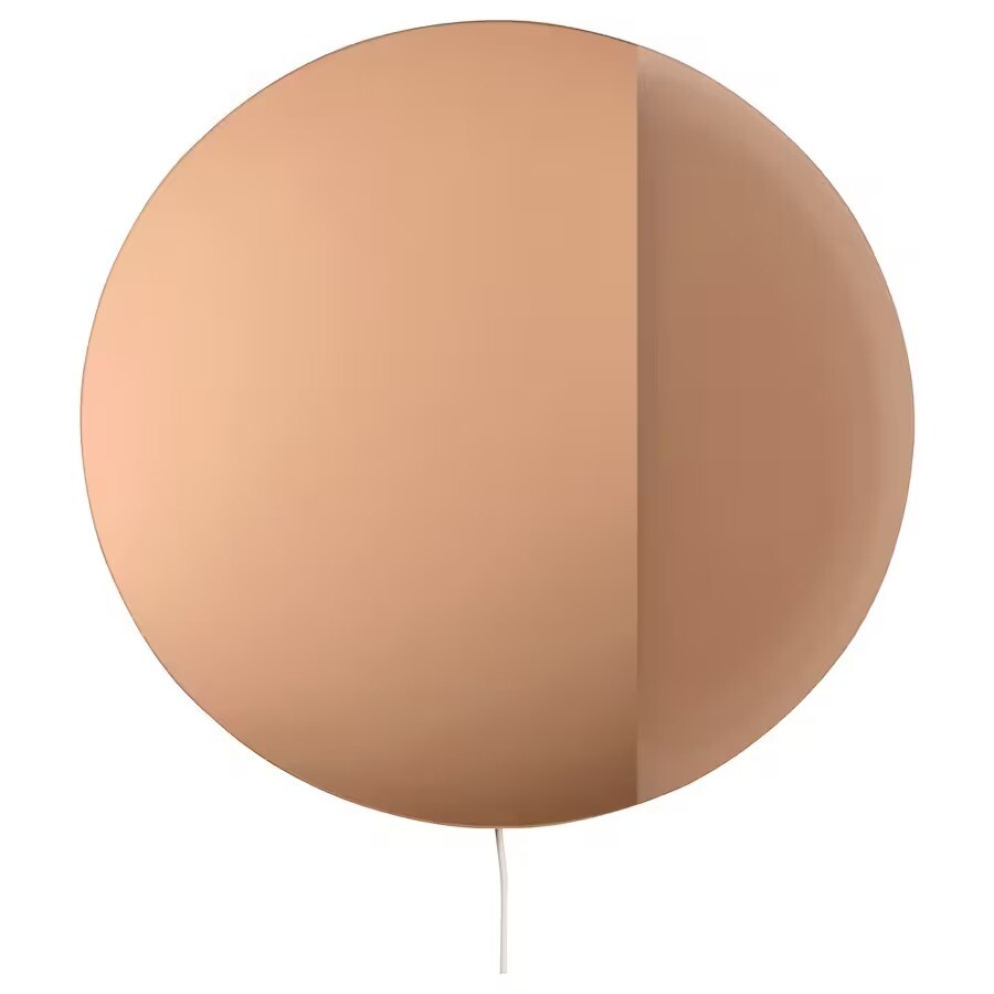 Светильник зеркальный настенный Ikea Warmblixt Wall Mirror Led Dimmable, бронзовый