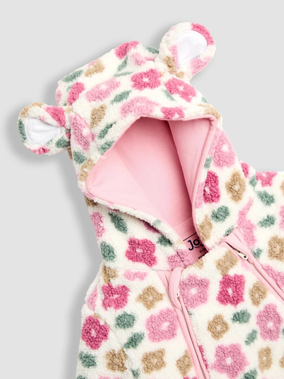 Комбинезон-конверт Cosy Borg, JoJo Maman Bébé, розовый флоральный — фото 3