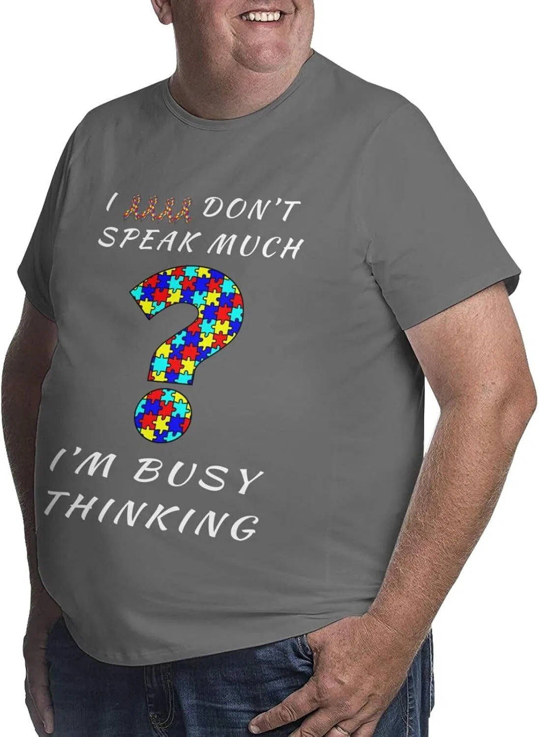 Мужская футболка с длинным рукавом Autism Awareness, тёмно-серый — фото 2