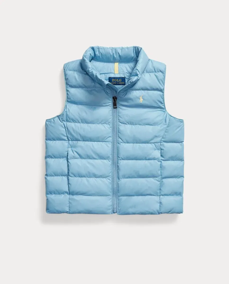 Детский утепленный жилет для мальчиков с принтом Polo Ralph Lauren, Azul Claro