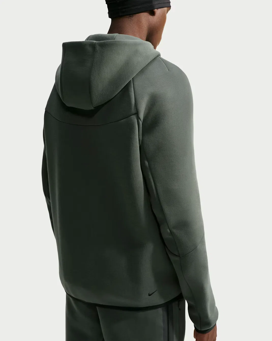 Мужская флисовая ветровка на молнии Nike Tech, Camo Green/Black — фото 2