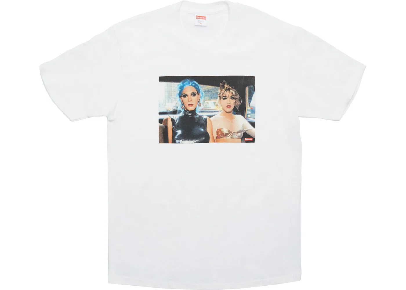 Мужская футболка с принтом Supreme Nan Goldin Misty and Jimmy Paulette Tee, White