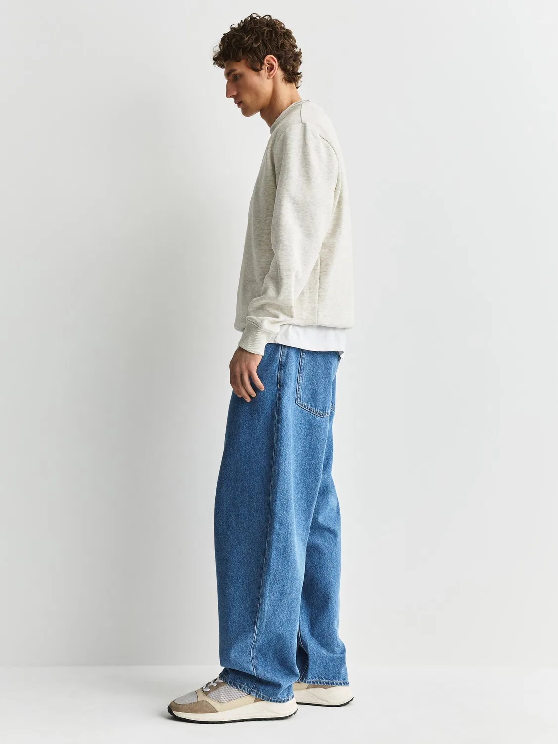 Джинсы Balloon Fit Mid Blue Next, синие — фото 2