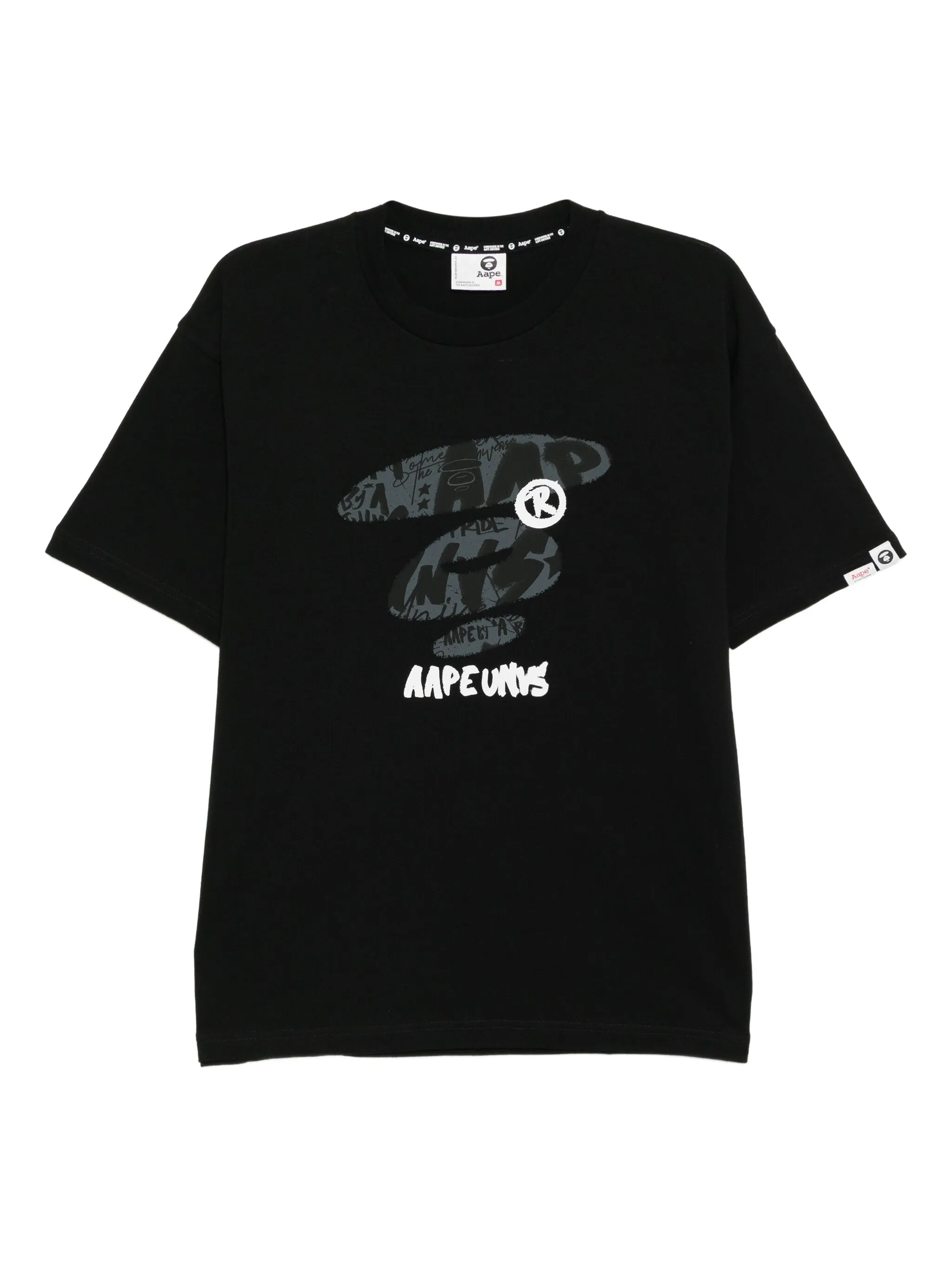 

Футболка с логотипом Aape By A Bathing Ape, черный
