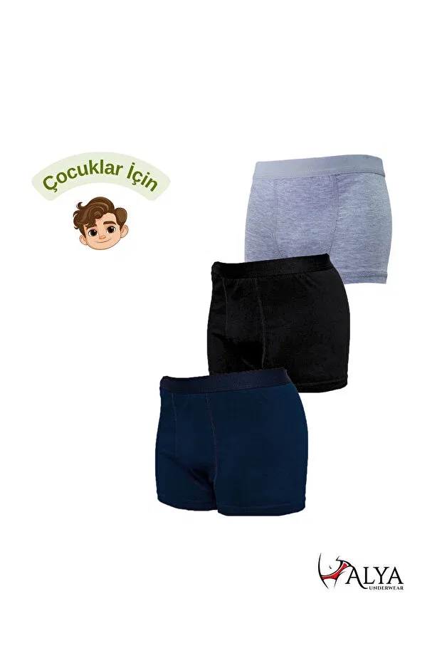 Детские боксеры для мальчиков хлопковые комплект 3 шт Basics Alya Underwear, T11