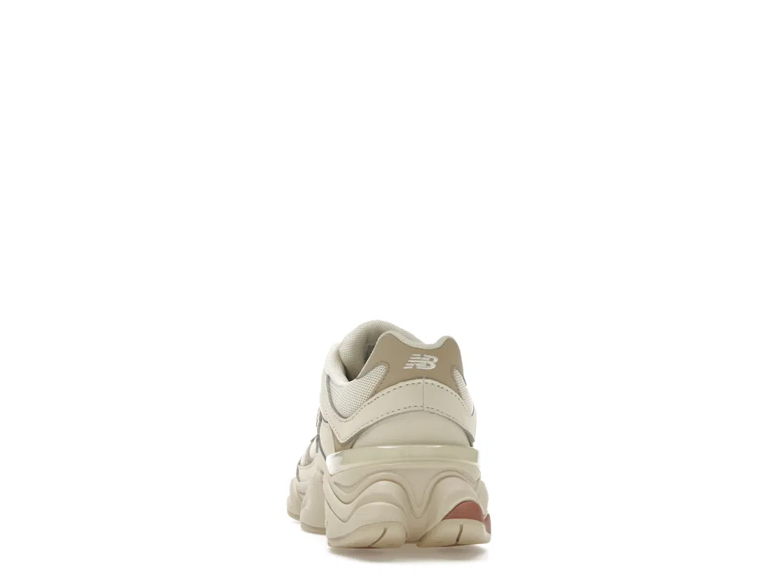 Детские кроссовки Lifestyle с мягкой амортизацией New Balance 9060, Bone/Maroon — фото 4