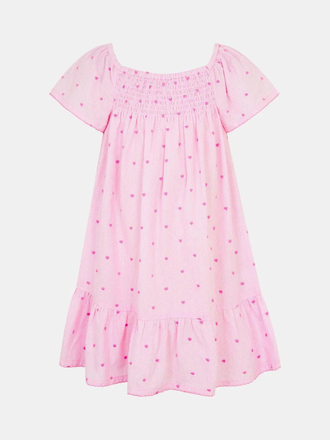 Платье детское с вышивкой сердечек, модель Angels By Accessorize, розовый