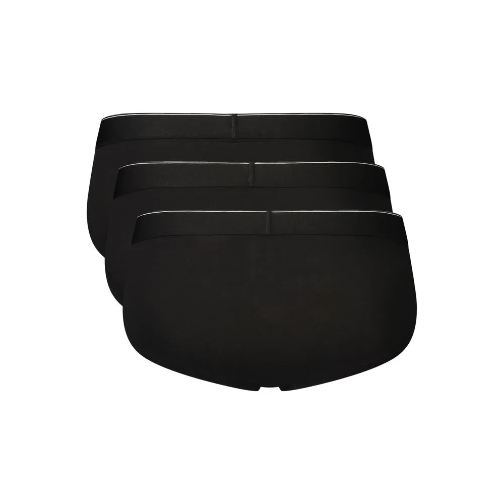 Мужские трусы-брифы хлопковые комплект из 3 штук Calvin Klein, Black — фото 2