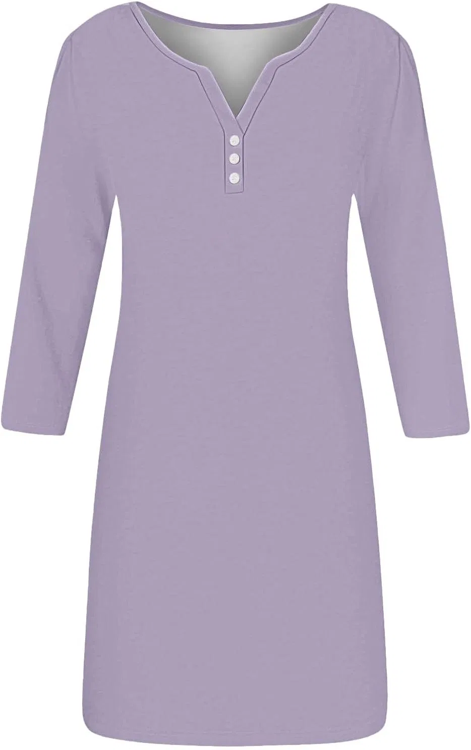 Женское летнее платье A-силуэта с пуговицами, Light Violet — фото 4