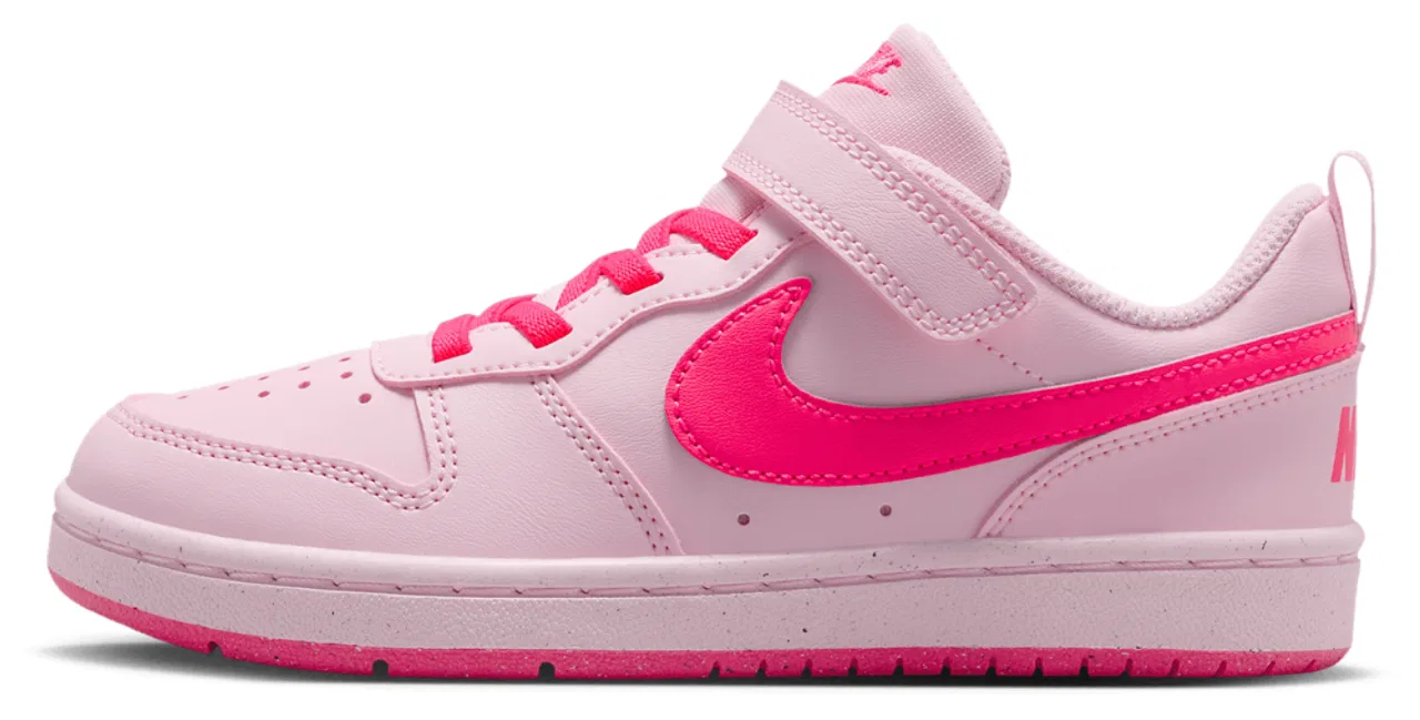 Кроссовки для мальчиков Court Borough Low Recraft Nike, цвет Pink Foam/White/Hyper Pink — фото 2