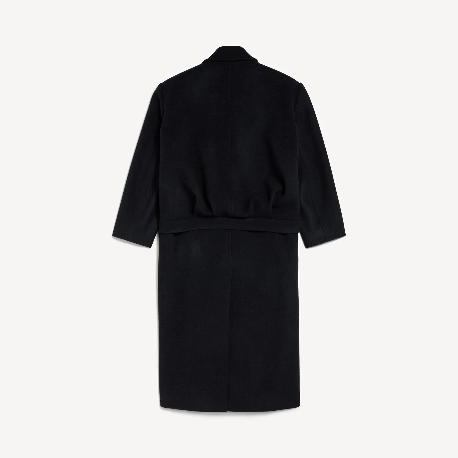 Мужское длинное двустороннее пальто-кокон BALENCIAGA, черный — фото 2