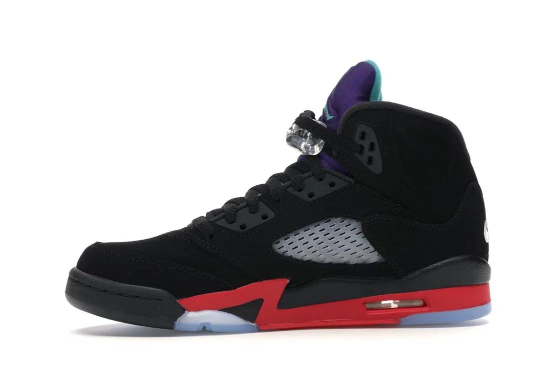 Детские кроссовки Lifestyle с принтом Jordan 5 Retro Top 3 Jordan, Black/Fire Red-Grape Ice-New Emerald — фото 3