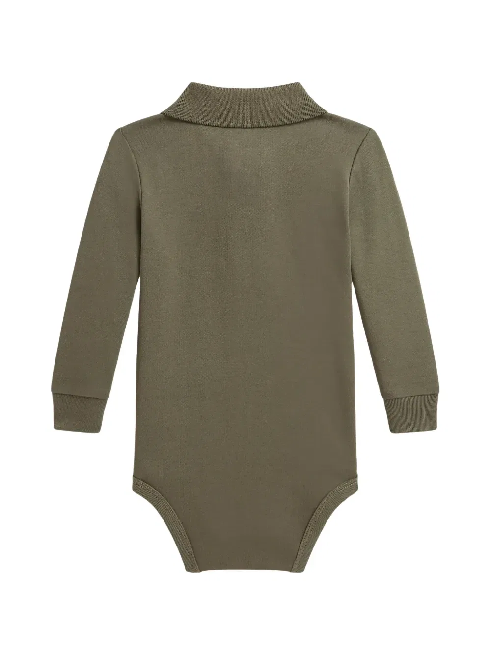 Хлопковый боди с вышивкой пони Polo Ralph Lauren Kids, зеленый — фото 2