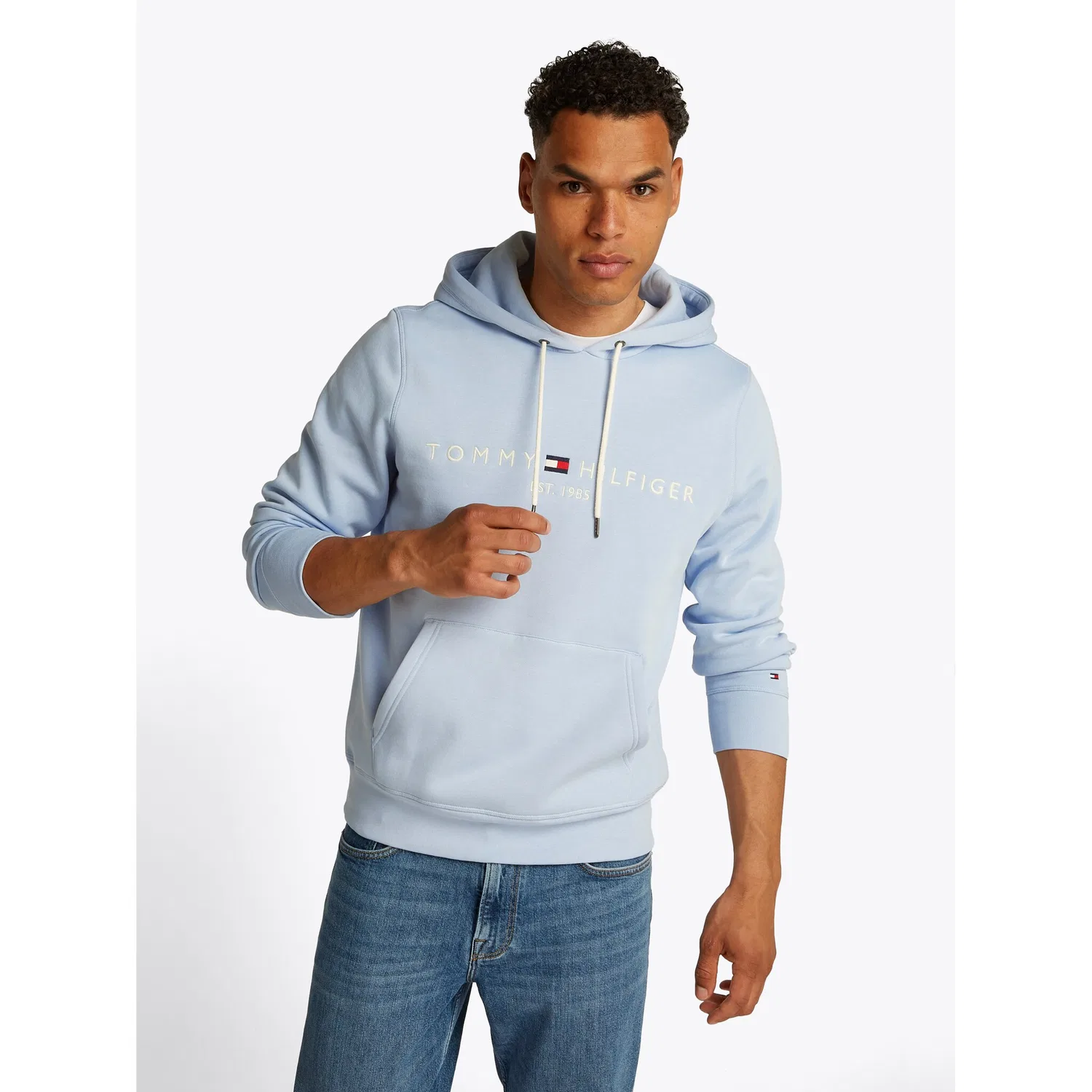 Мужской худи с капюшоном Tommy Hilfiger, Breezy Blue