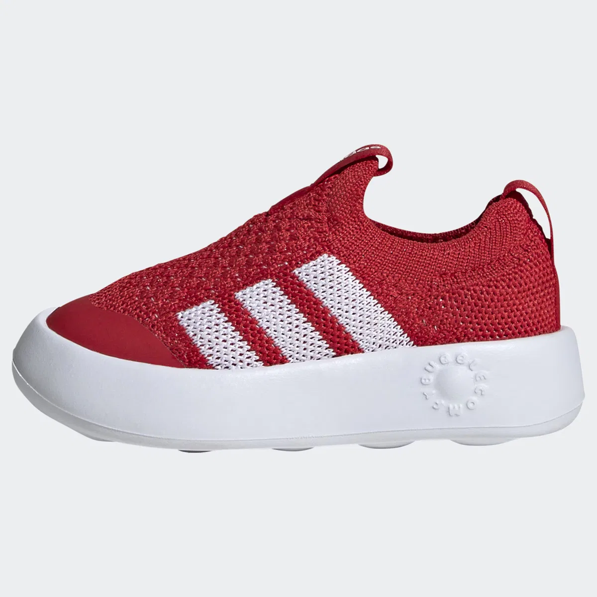 Детские туфли для мальчиков с широкой колодкой Bubblecomfy Adidas, Better Scarlet/Ftwr White/Core Black — фото 2
