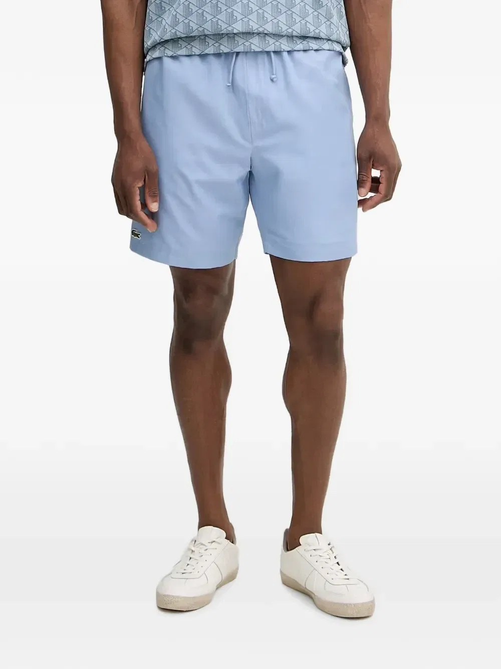 Теннисные шорты с нашивкой логотипом Lacoste, синий