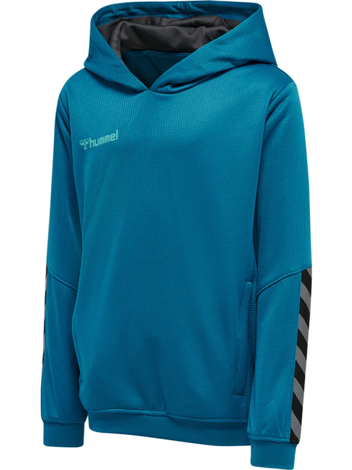 Детское худи с капюшоном hmlAUTHENTIC Hummel, Helles Himmelblau / Weiss