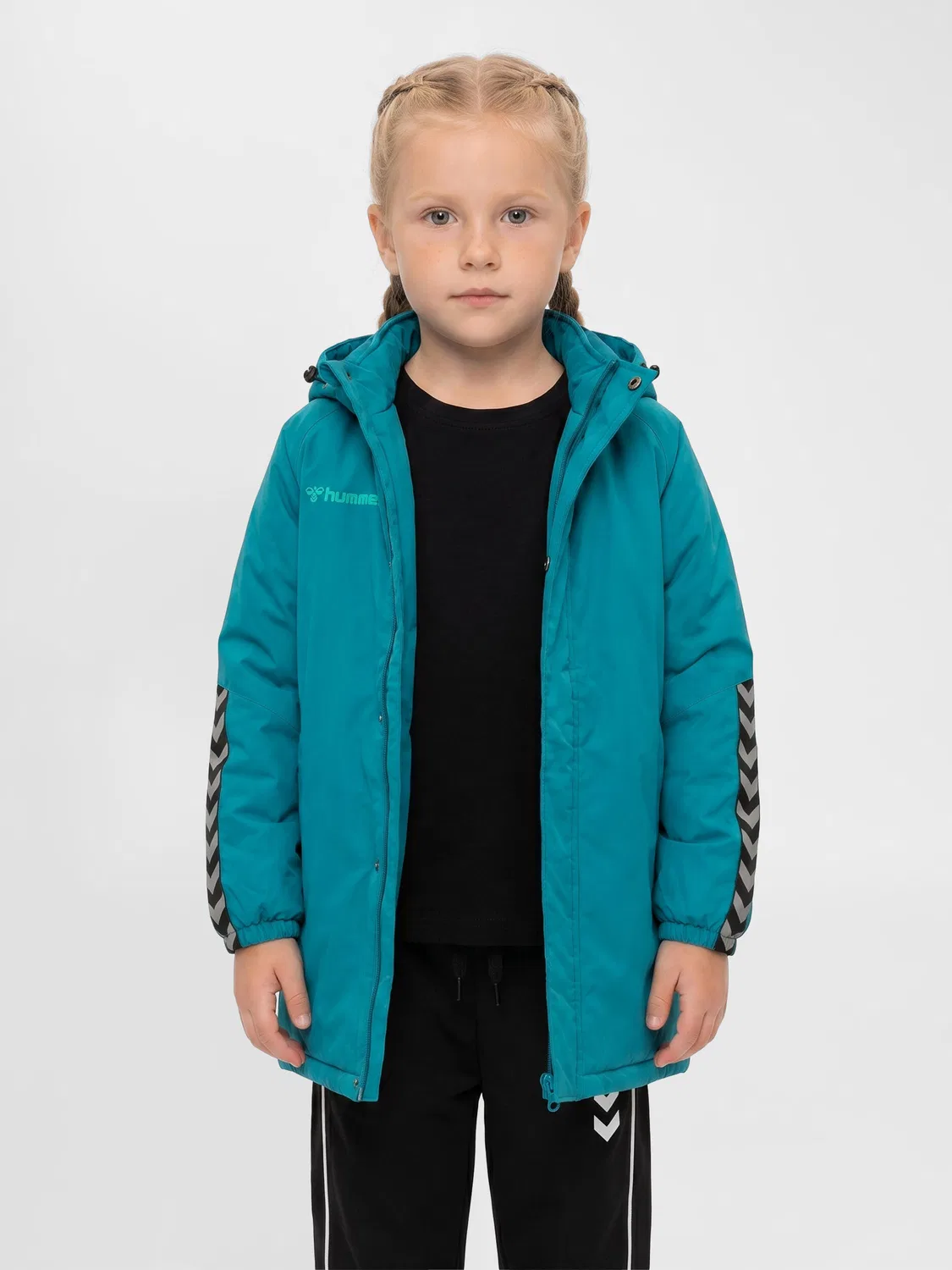 Детская куртка на молнии с капюшоном Hummel, Hellblaue