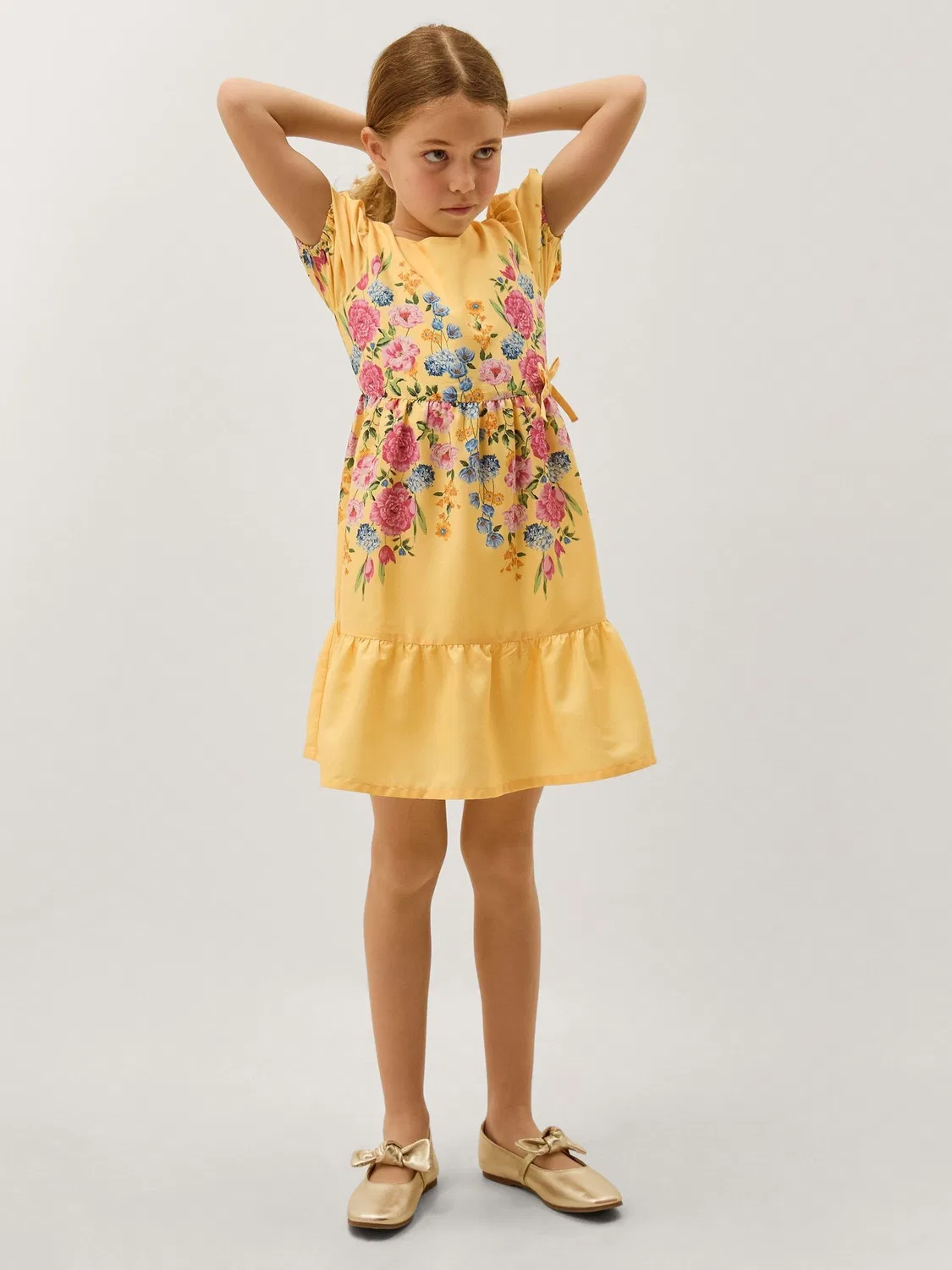 Платье с пышными рукавами Monsoon Yellow, желтое