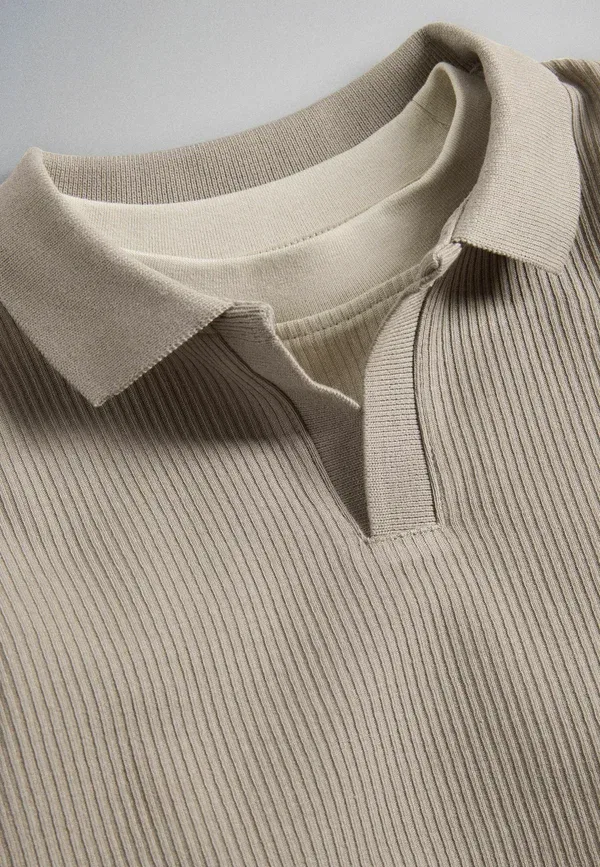 Комплект из 2 поло, хлопок, The Set, brown cream, коричневый — фото 4