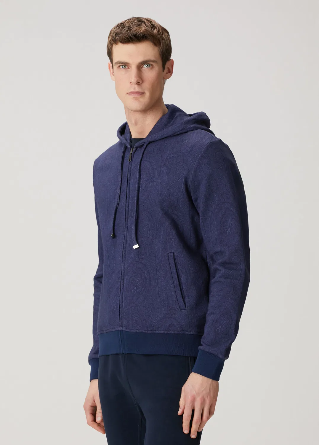 Свитшот с этническим принтом Etro, navy — фото 3