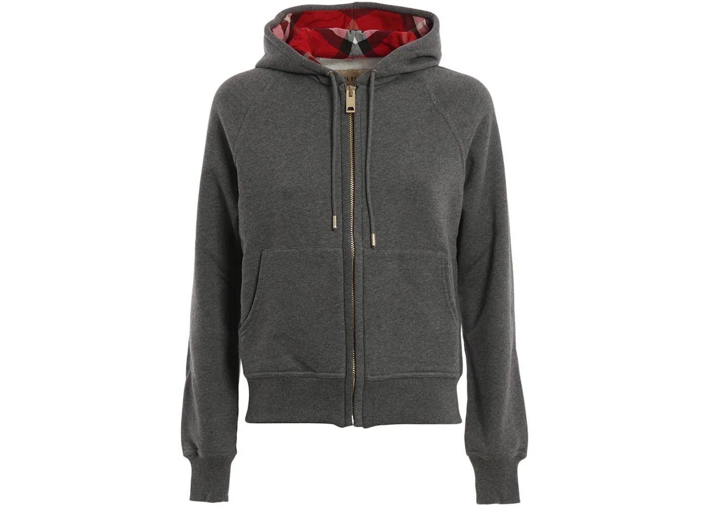Женский свитшот с капюшоном на молнии Sweatshirt Burberry, Grey Red