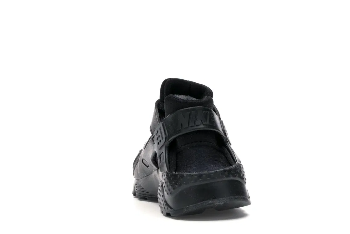 Детские кроссовки Lifestyle с шнуровкой Nike Air Huarache Run, Black/Black-Black — фото 4