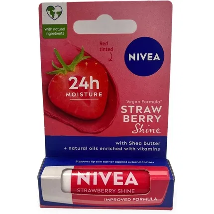 Блеск для губ увлажняющий Nivea, Strawberry Shine, 4.8 г
