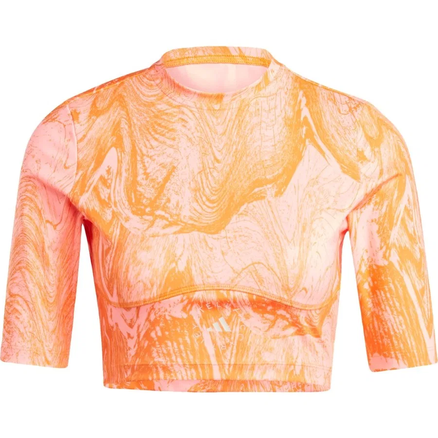 Спортивный топ с принтом Truenature adidas by Stella McCartney, Красно-оранжевый — фото 4