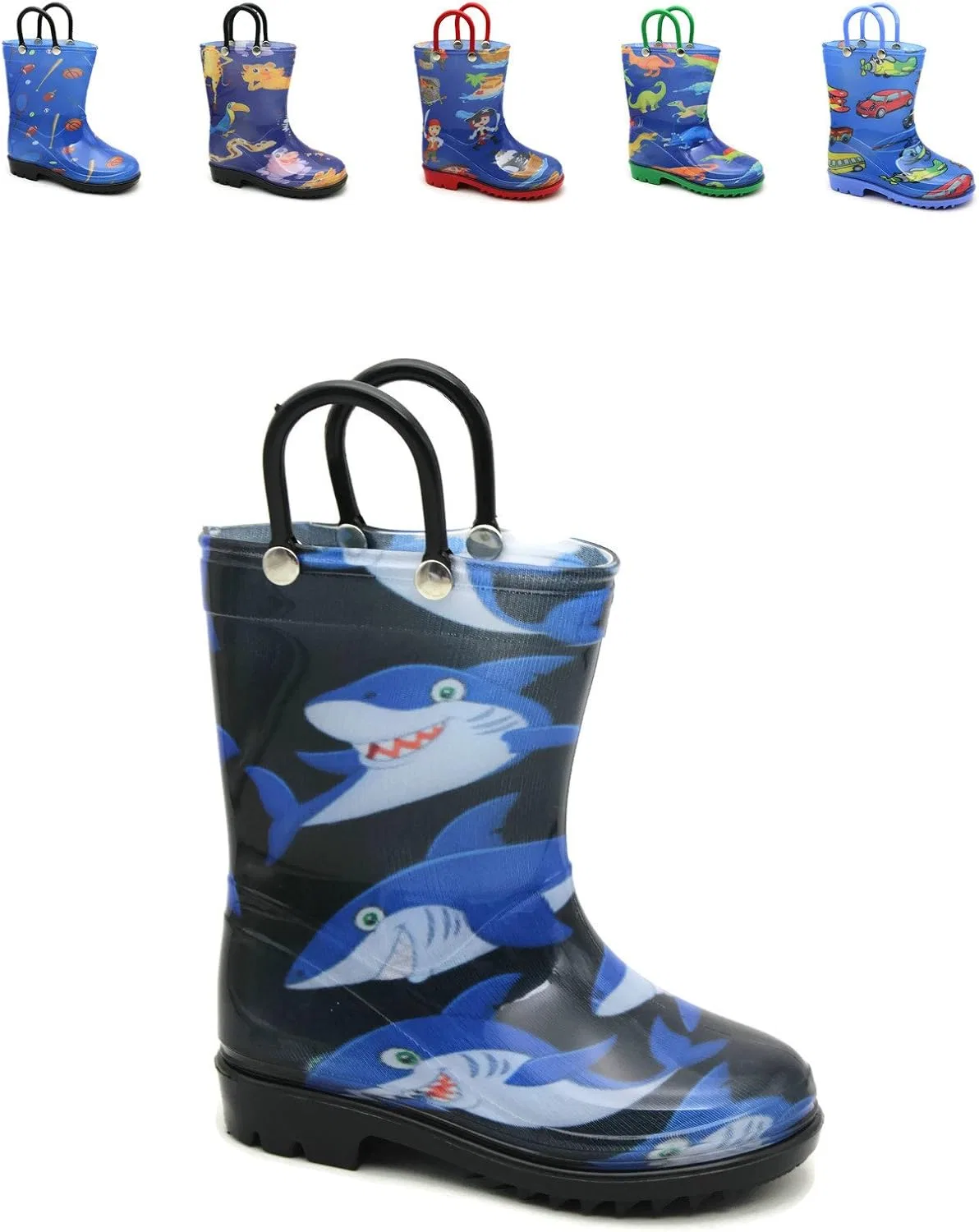 Детские сапоги резиновые с принтом Storm Kidz, Sharks