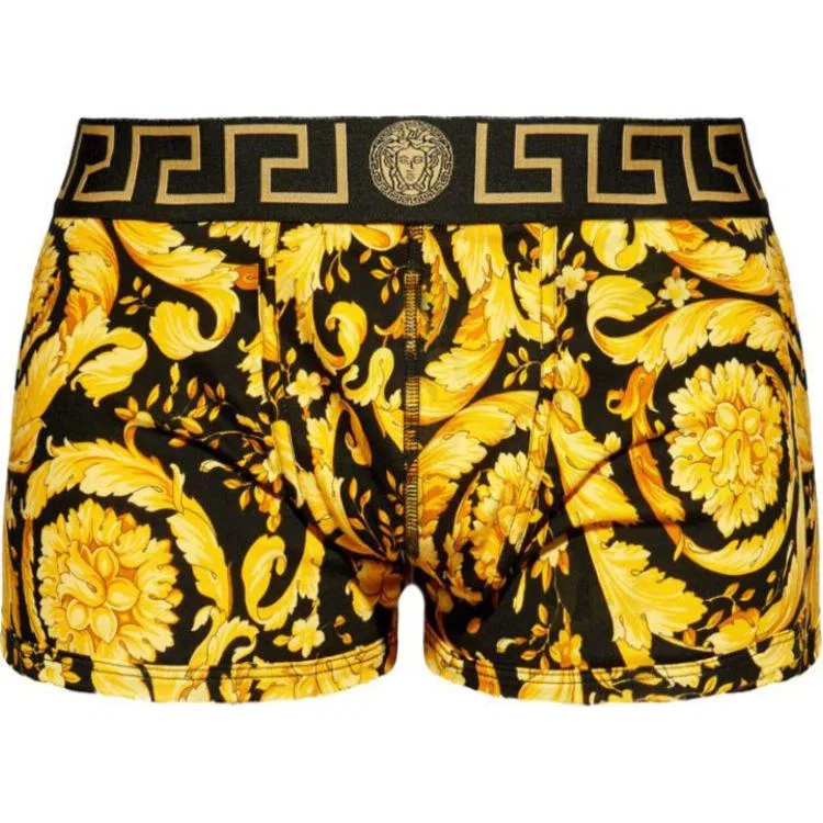 Мужские боксеры с принтом Versace, Yellow