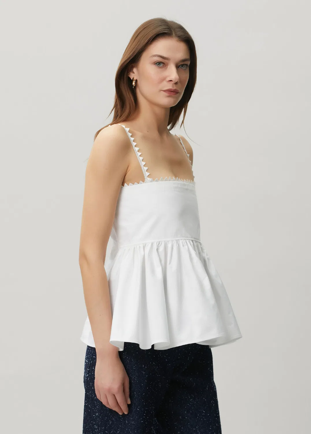 Блуза Peplum Jacquemus, white — фото 3