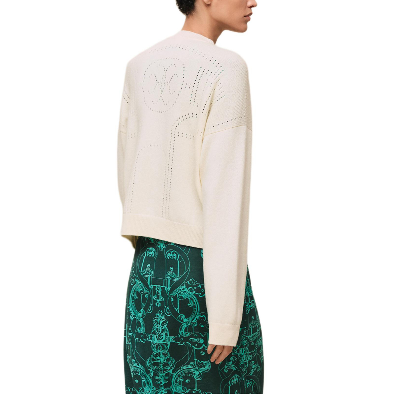 SS26 Кашемировый свитер Women's HERMES, белый — фото 3