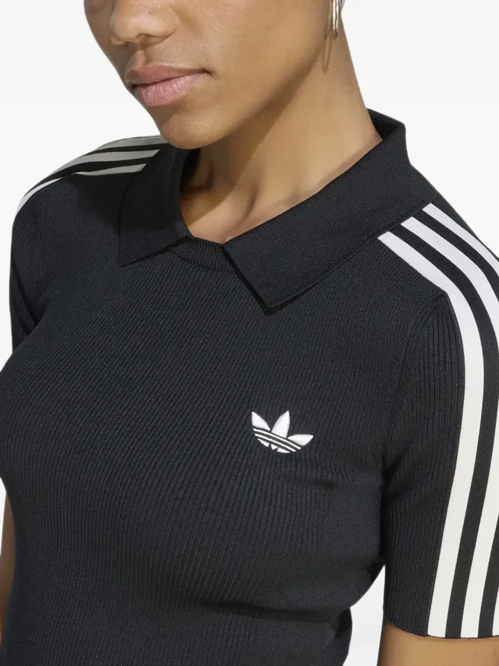 Футболка Cali в рубчик Adidas, черный — фото 3