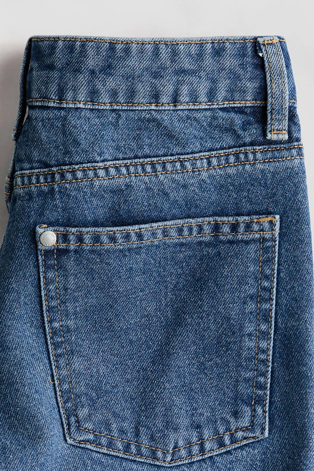Джинсы свободного кроя прямого кроя H&M, Dunkles Denimblau — фото 4