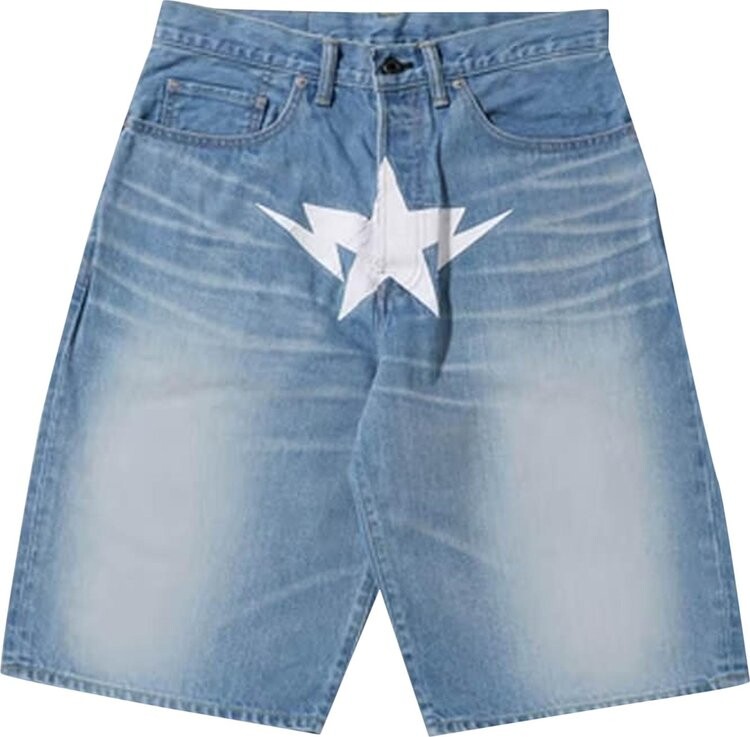 

Шорты BAPE Twin Sta Denim Shorts 'Indigo', синий